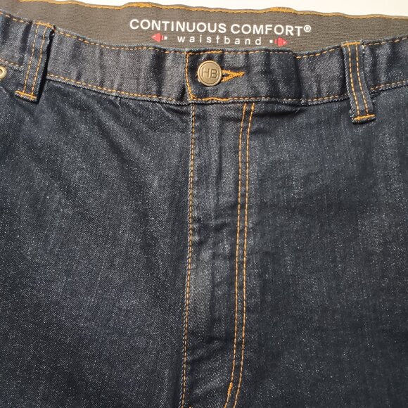 NWT Men's Harbor Bay Continuous Comfort Jeans Size 44x30 Dark Wash - Picture 5 of 11